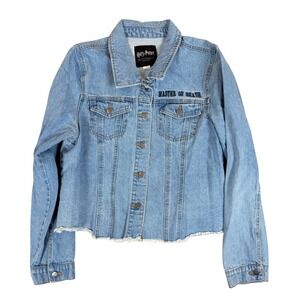 Harry Potter Denim Jacket XL Master of Death Deathly Hallows Blue AS5806